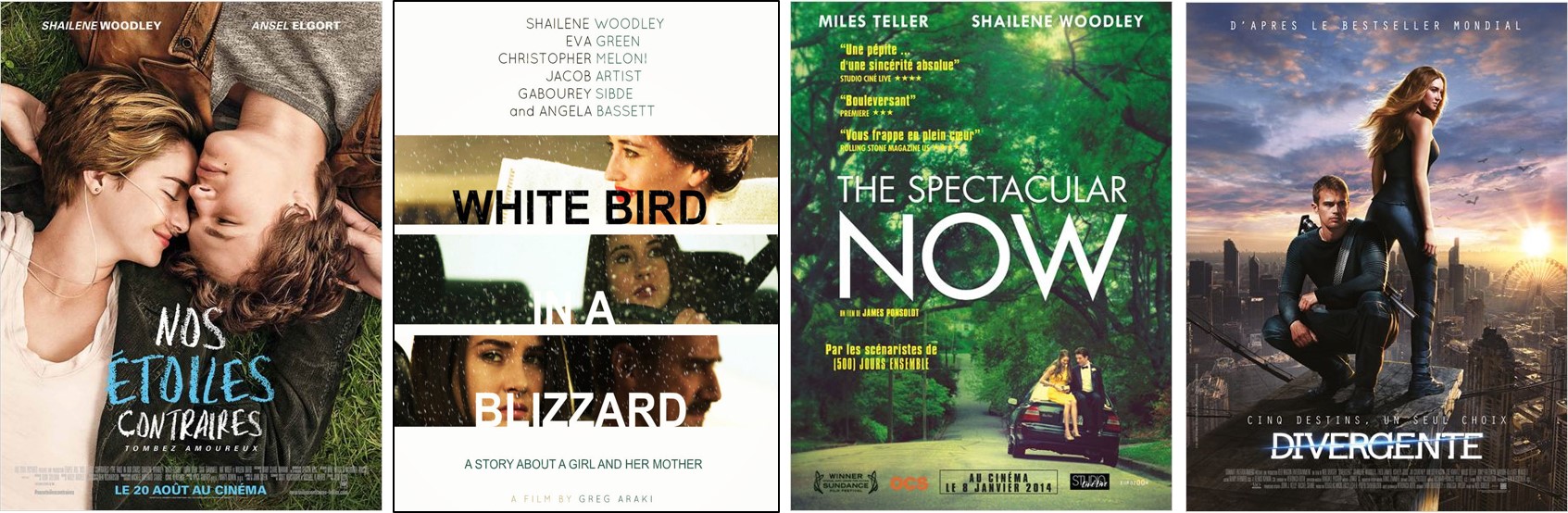 SHAILENE WOODLEY - affiches films 2014 alignées - Go with the Blog