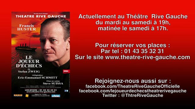 LE JOUEUR D'ÉCHECS Théâtre Rive Gauche Francis Huster Image 2 - Go with the Blog