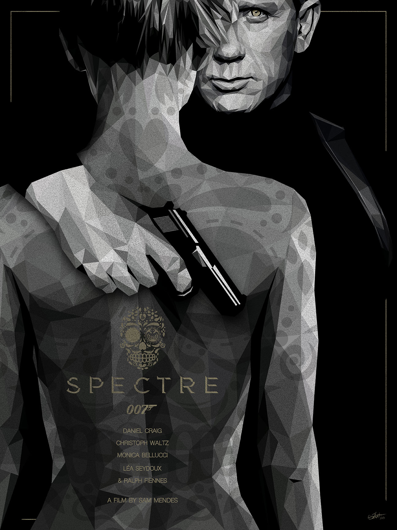 SPECTRE - 007 James Bond Daniel Craig Artwork FanArt Poster Posse Image 2 - Go with the Blog