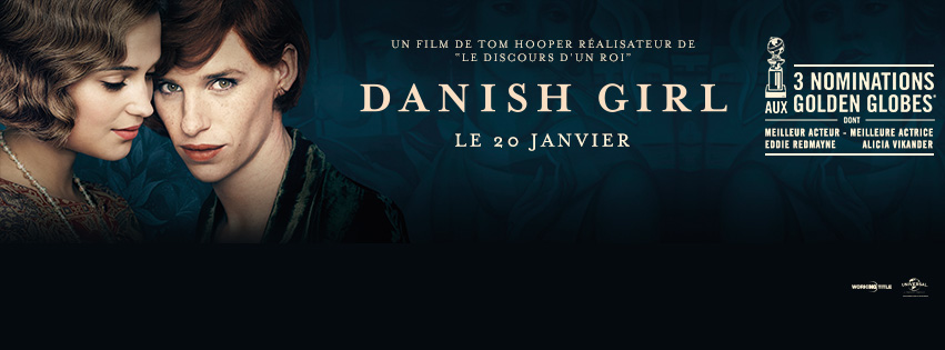 THE DANISH GIRL - Visuel Facebook France Bandeau large du film Vikander Redmayne 2016 - Go with the Blog
